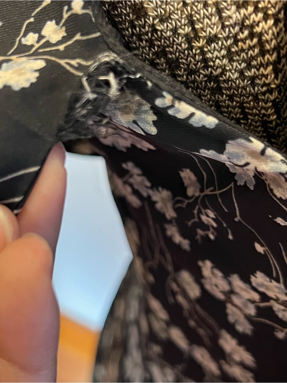Black Floral Tie-Front Mini Dress - Picture 4 of 16